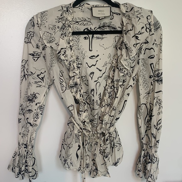 Rixo Laura Jackson Roisin Wrap Top - Picture 8 of 8